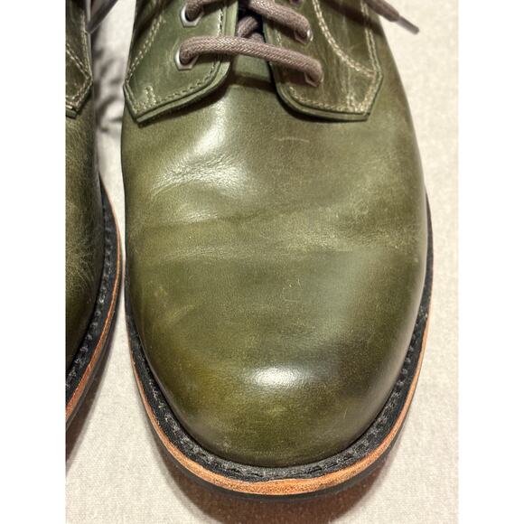 UGG Hixon Oxfords Men’s Size 8.5 Distressed Olive Green Leather Shoes. - Picture 5 of 10
